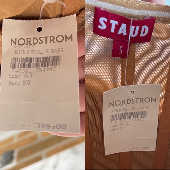 STAUD Solana Floral Print Long Sleeve Maxi Dress in Dried Pressed Flowers small - Picture 11 of 16